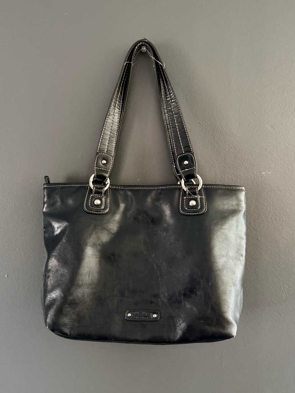 Black Leather Nine West Shoulder Bag
